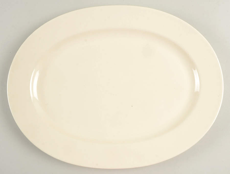 Basic White 14" Oval Serving Platter by Pfaltzgraff-1
