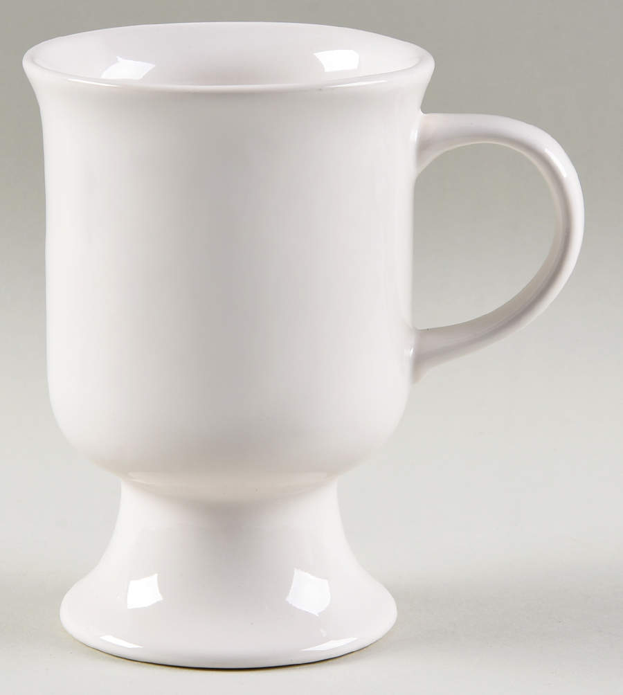 Basic White Pedestal Mug by Pfaltzgraff-1