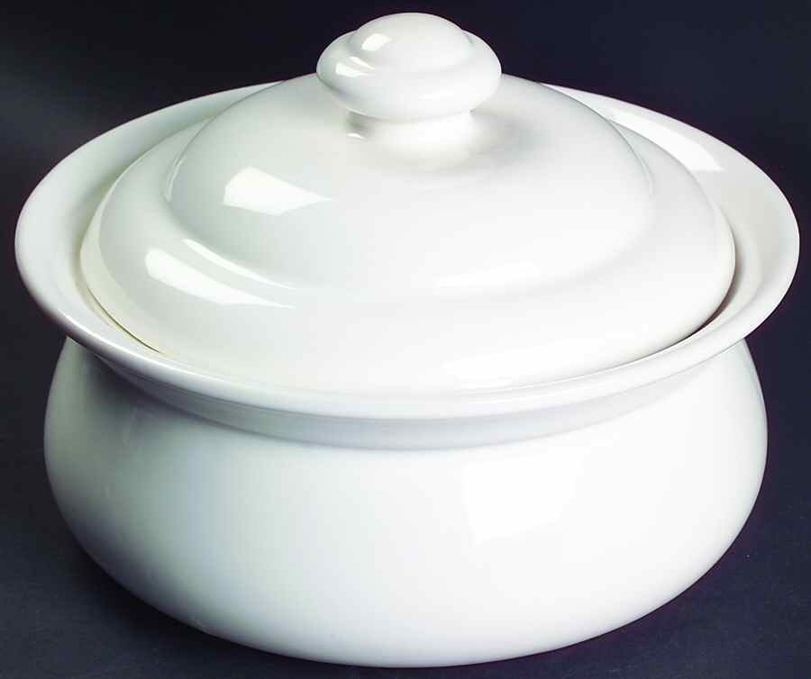 Basic White 2 Qt Round Covered Casserole by Pfaltzgraff-1