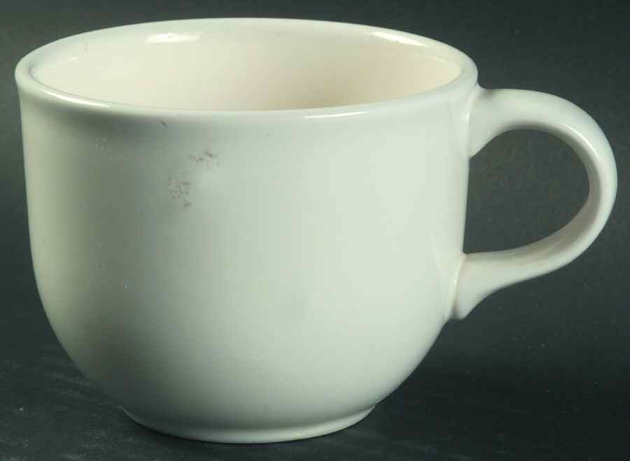 Basic White Flat Cup by Pfaltzgraff-1