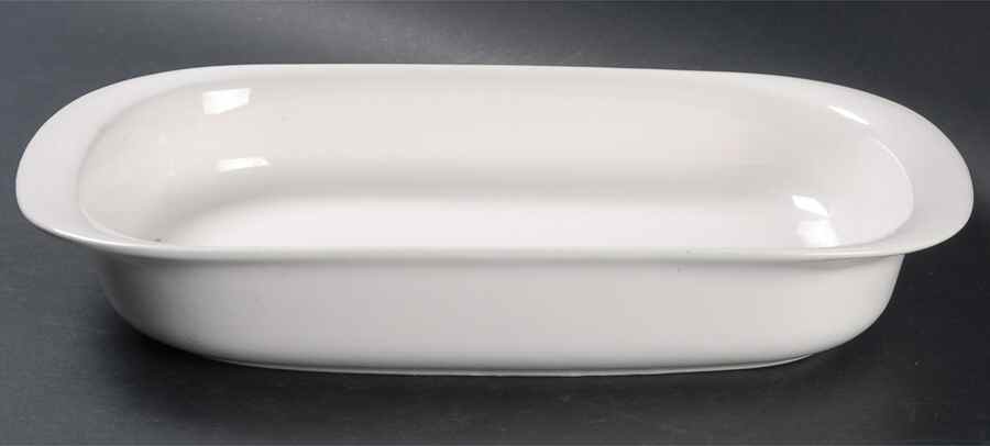 Basic White 14" Rectangular Baker by Pfaltzgraff-1