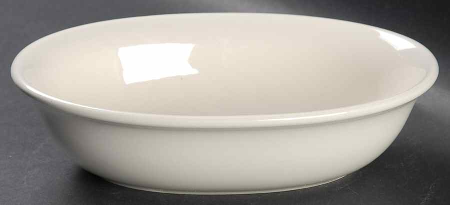 Basic White 8" Oval Vegetable Bowl by Pfaltzgraff-1