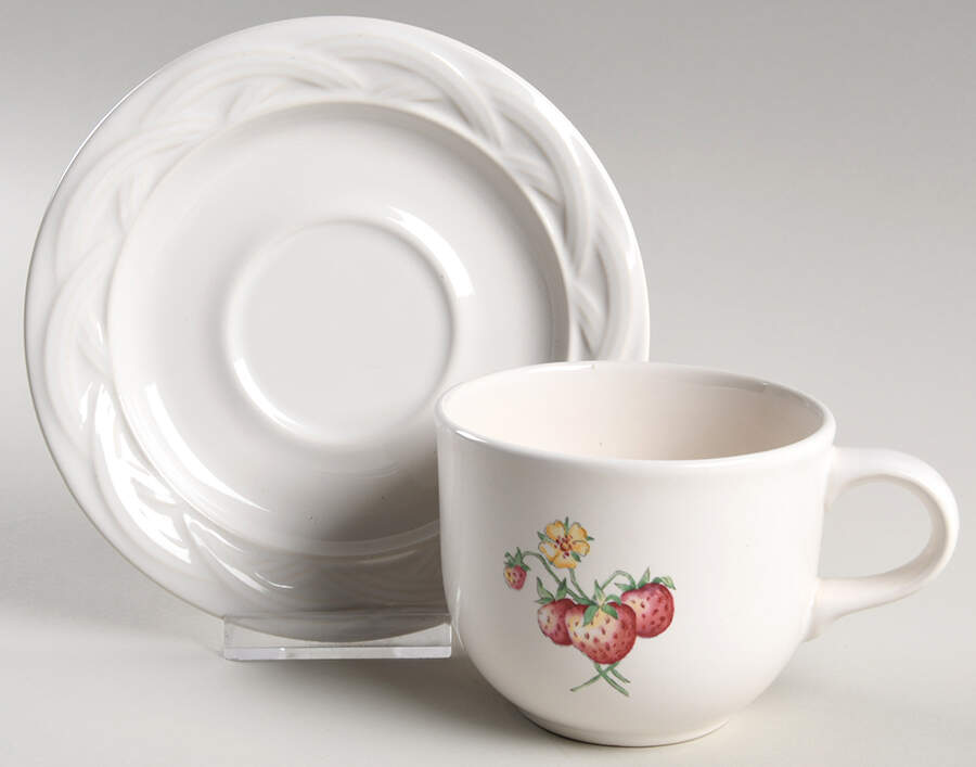 Berry Basket Flat Cup & Saucer Set by Pfaltzgraff-1