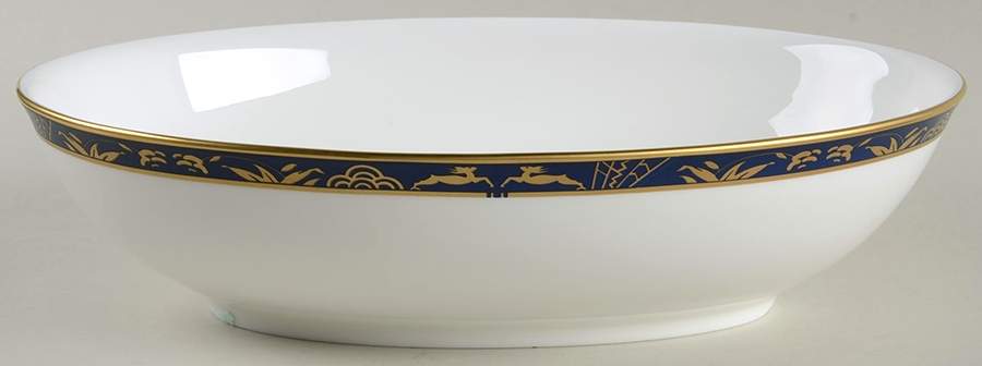 Blue Esplanade 10" Oval Vegetable Bowl by Pfaltzgraff-1