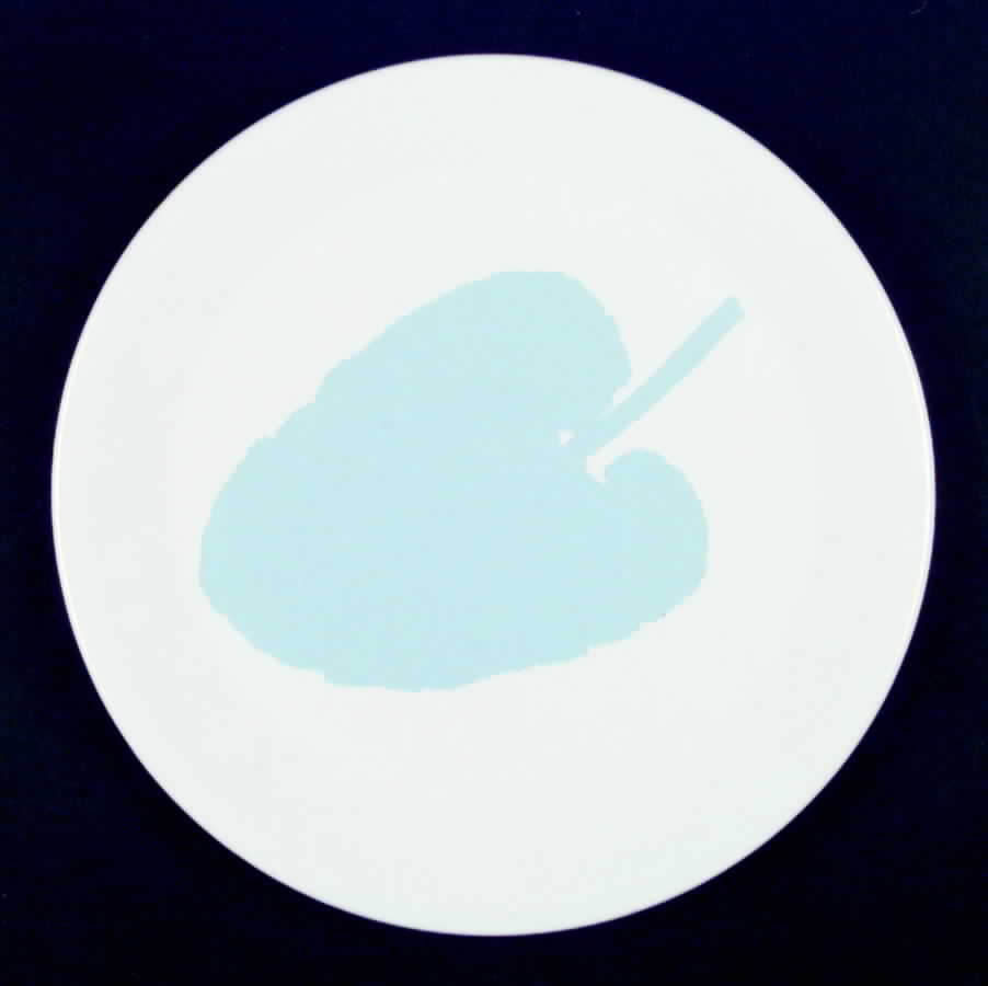Blue Leaf Dinner Plate by Pfaltzgraff-1