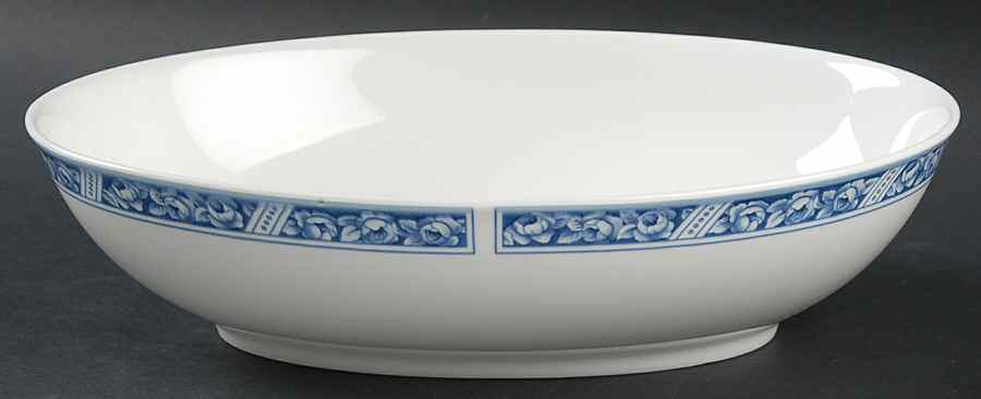 Blue Organdy 10" Oval Vegetable Bowl by Pfaltzgraff-1