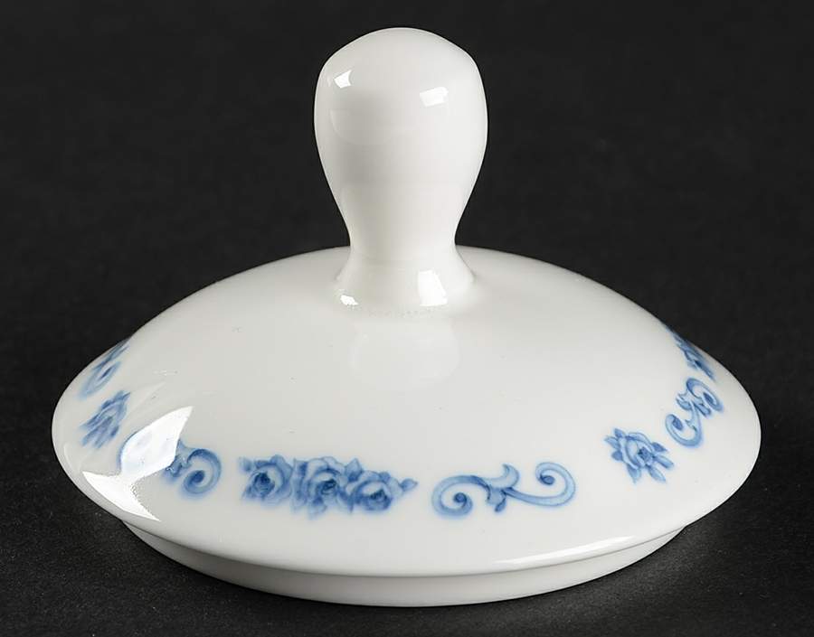 Blue Organdy Lid for Sugar Bowl by Pfaltzgraff-1