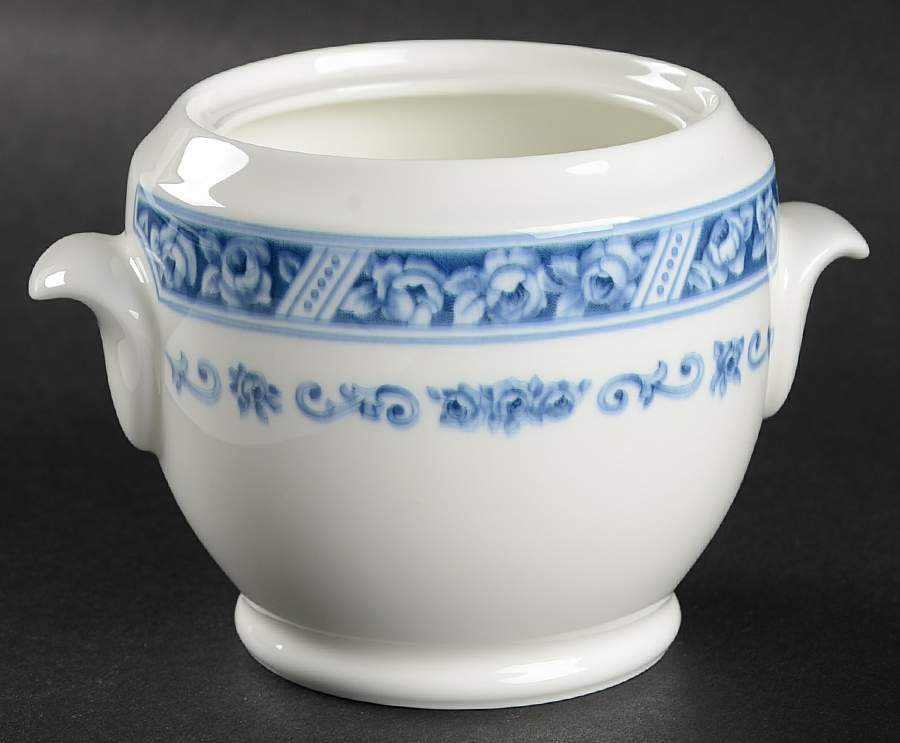 Blue Organdy Sugar Bowl No Lid by Pfaltzgraff-1
