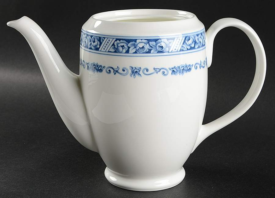 Blue Organdy Coffee Pot No Lid by Pfaltzgraff-1