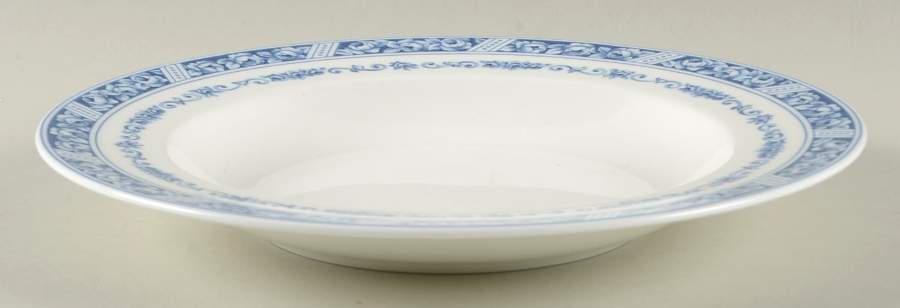 Blue Organdy Large Rim Soup Bowl by Pfaltzgraff-1