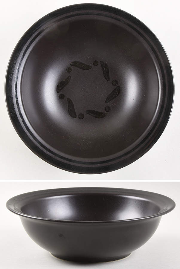 Black Pinwheels 9" Round Vegetable Bowl by Pfaltzgraff-1