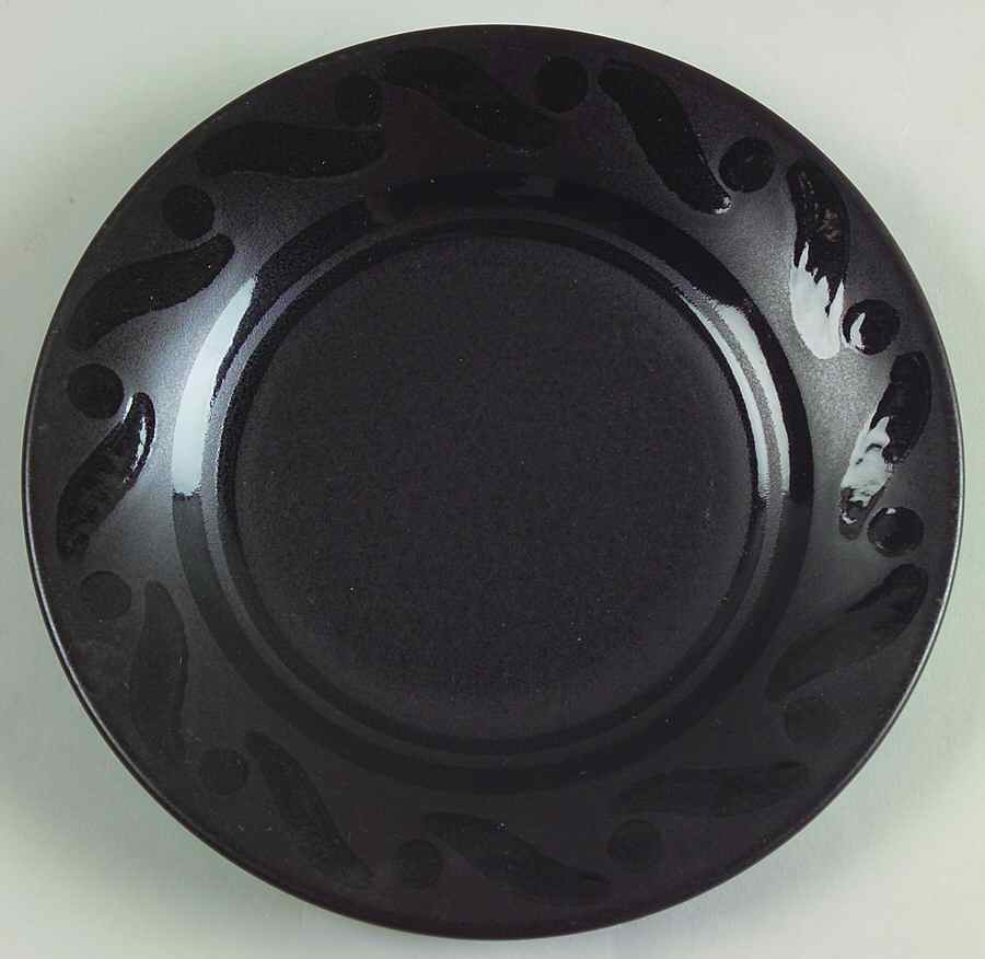 Black Pinwheels Salad Plate by Pfaltzgraff-1
