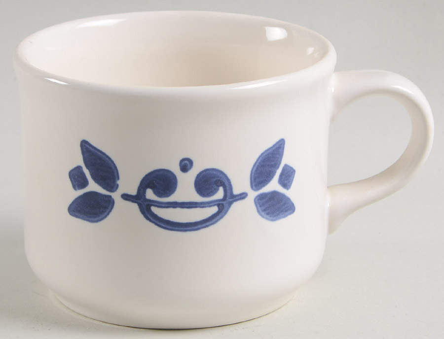 Blue Tulip Flat Cup by Pfaltzgraff-1