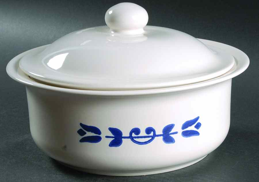 Blue Tulip 2 Qt Round Covered Casserole by Pfaltzgraff-1