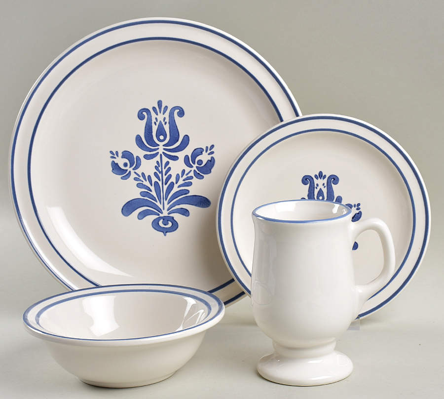 Blue Village 4 Piece Place Setting by Pfaltzgraff-1