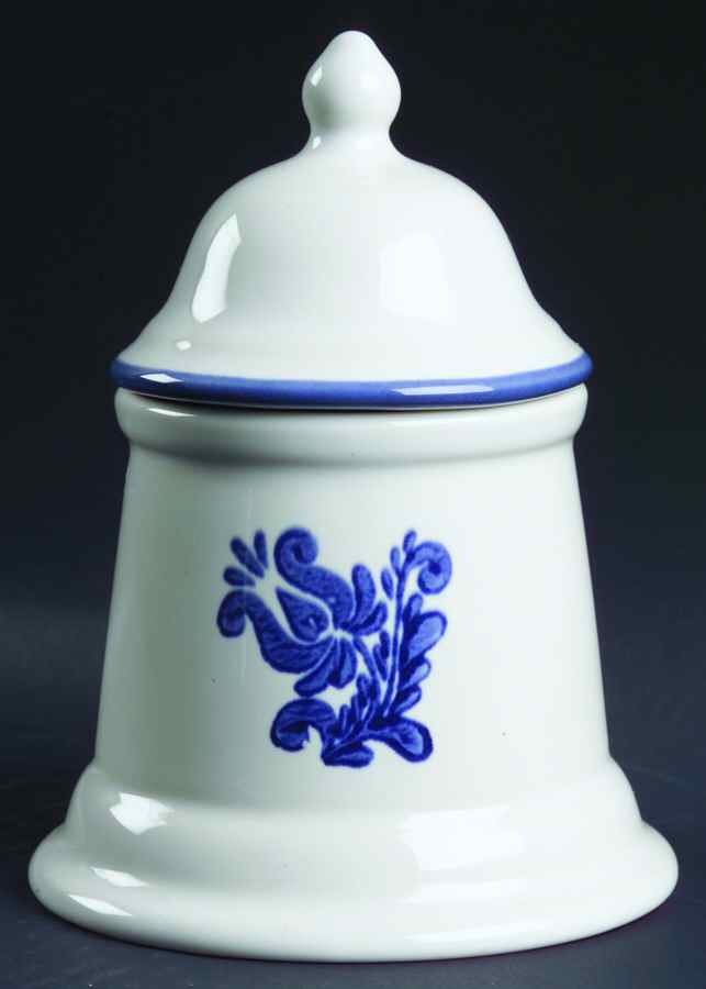Blue Village Sugar Bowl & Lid by Pfaltzgraff-1