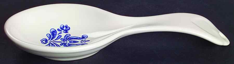 Blue Village Spoon Rest/Holder (Holds 1 Spoon) by Pfaltzgraff-1