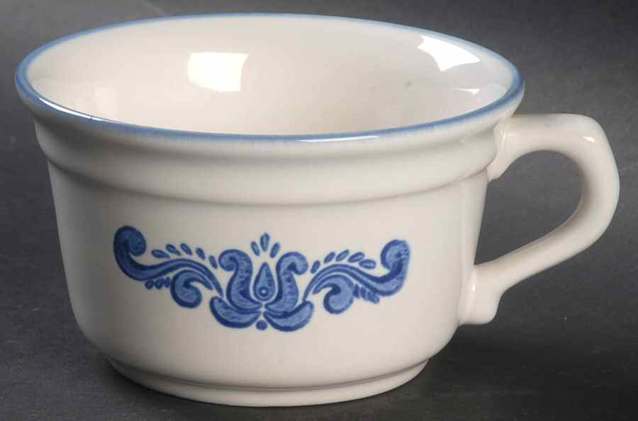 Blue Village Flat Cup by Pfaltzgraff-1