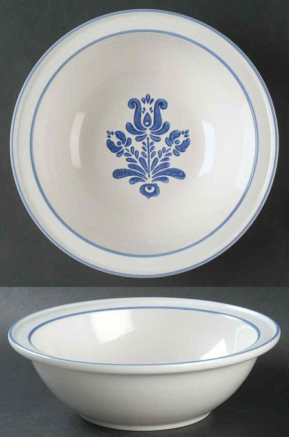 Blue Village 8" Round Vegetable Bowl by Pfaltzgraff-1