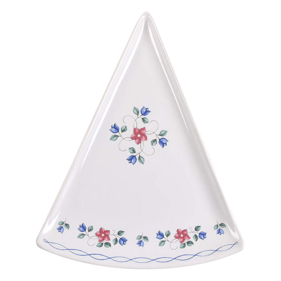 Bonnie Brae Triangular Shape Slice Plate by Pfaltzgraff-1