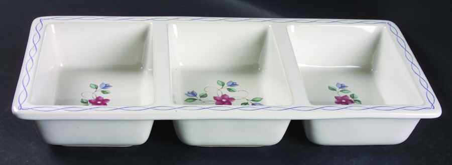 Bonnie Brae 3 Part Rectangular Divided Server by Pfaltzgraff-1
