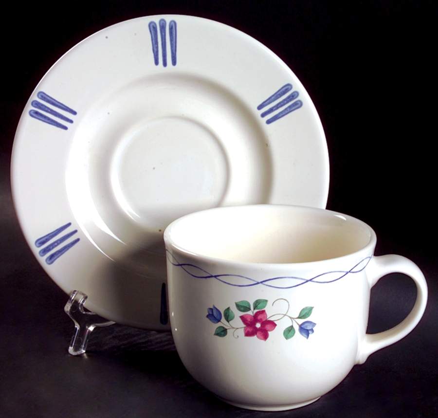 Bonnie Brae Oversized Cup & Saucer Set by Pfaltzgraff-1