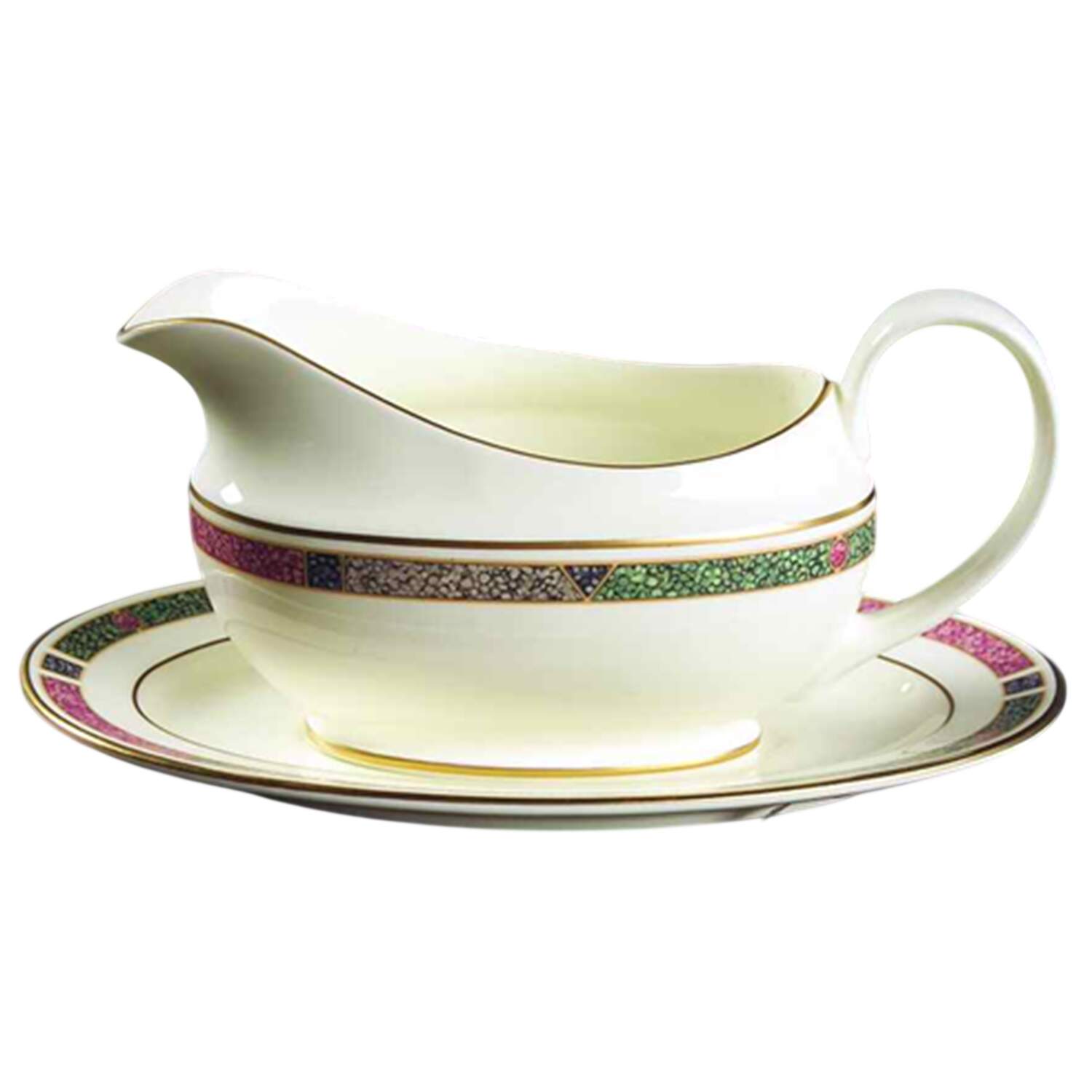 Cabouchon Gravy Boat & Underplate by Pfaltzgraff-1