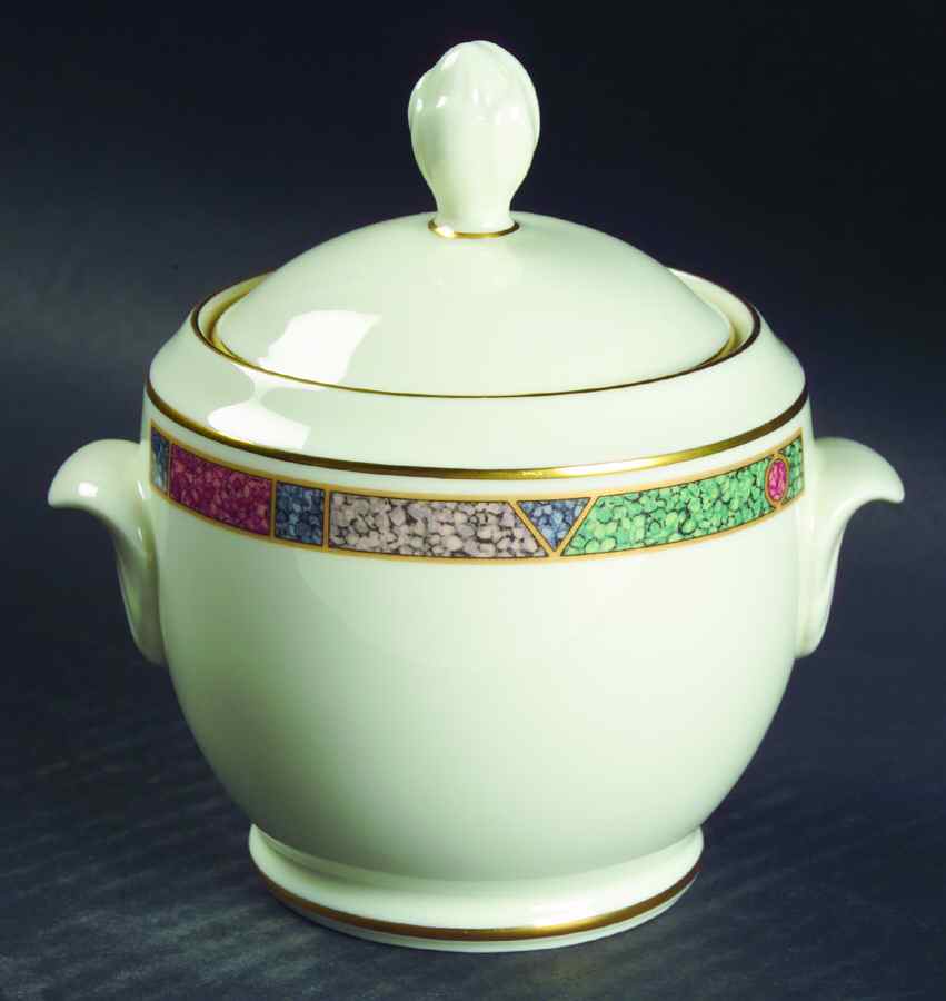 Cabouchon Sugar Bowl & Lid by Pfaltzgraff-1