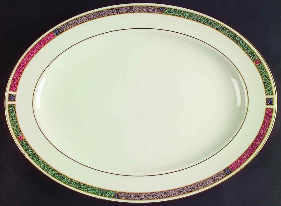 Cabouchon 14" Oval Serving Platter by Pfaltzgraff-1