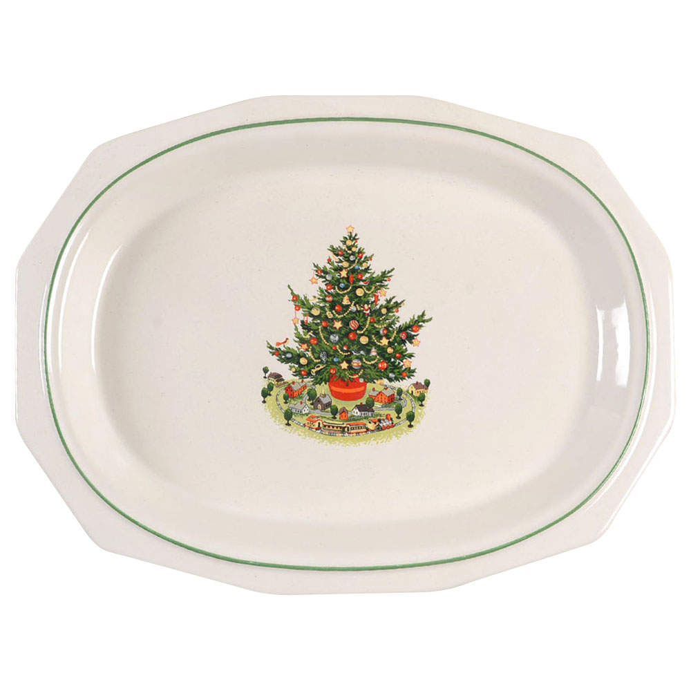 Christmas Heritage 14" Oval Serving Platter by Pfaltzgraff-1