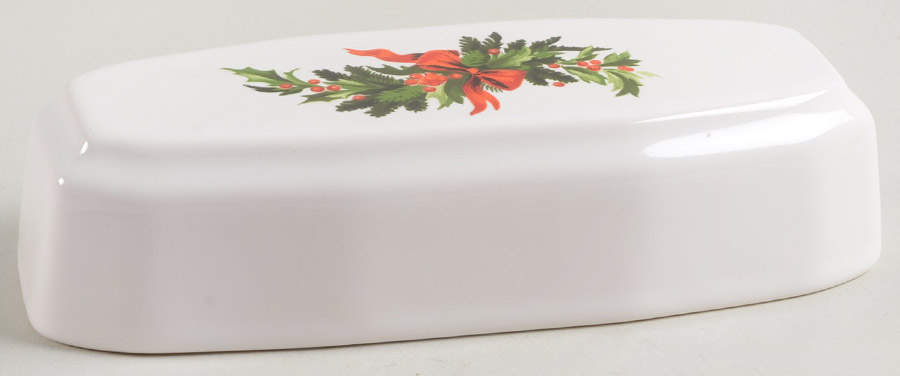 Christmas Heritage Lid for 1/4 Lb Butter by Pfaltzgraff-1