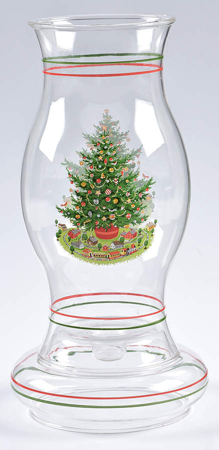 Christmas Heritage Glassware Hurricane by Pfaltzgraff-1