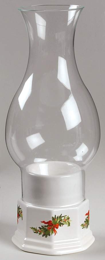 Christmas Heritage Hurricane Lamp & Globe by Pfaltzgraff-1