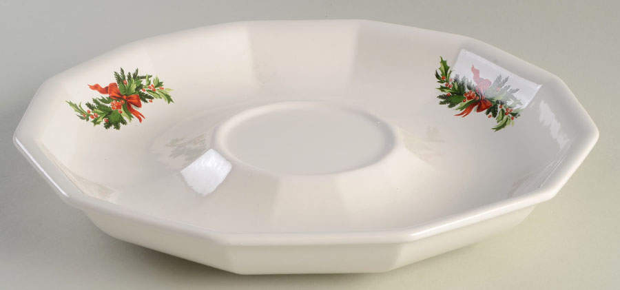 Christmas Heritage Chip Bowl/Plate for Chip & Dip Set by Pfaltzgraff-1