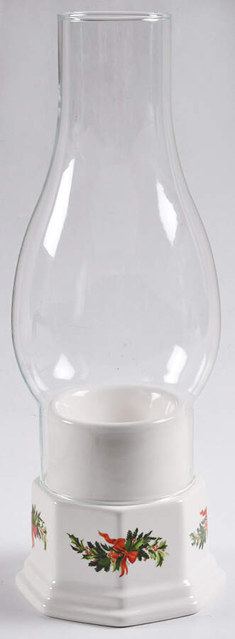 Christmas Heritage Hurricane Lamp & Globe by Pfaltzgraff-1
