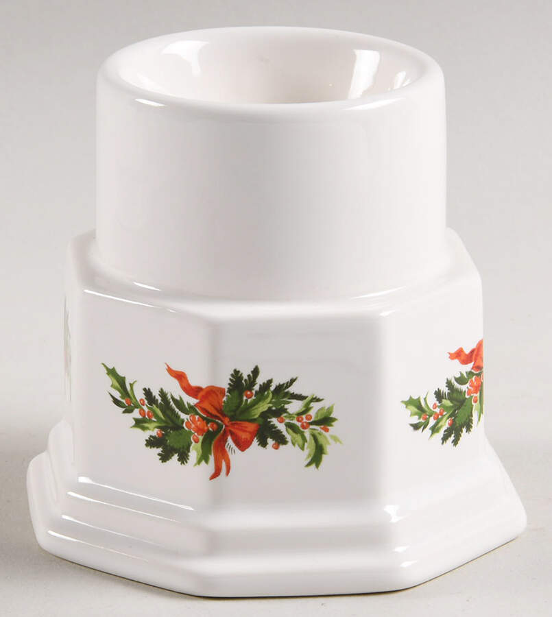 Christmas Heritage Hurricane Lamp No Globe by Pfaltzgraff-1
