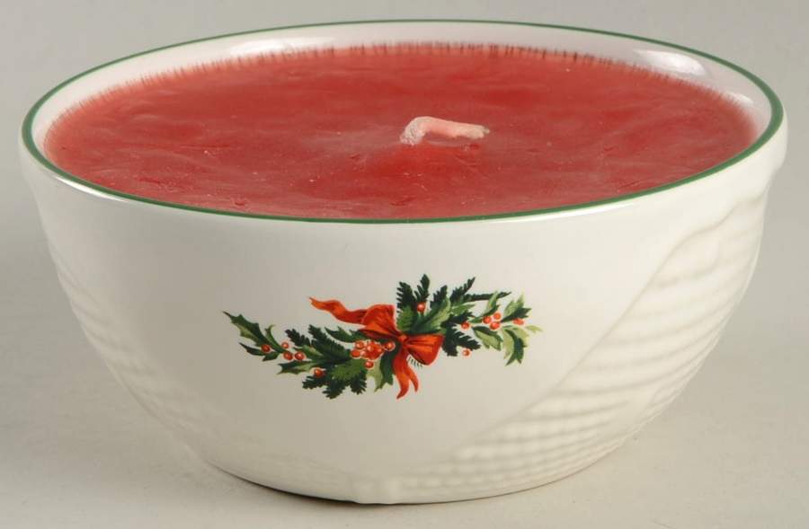Christmas Heritage Basket Lite W/Candle Wax by Pfaltzgraff-1
