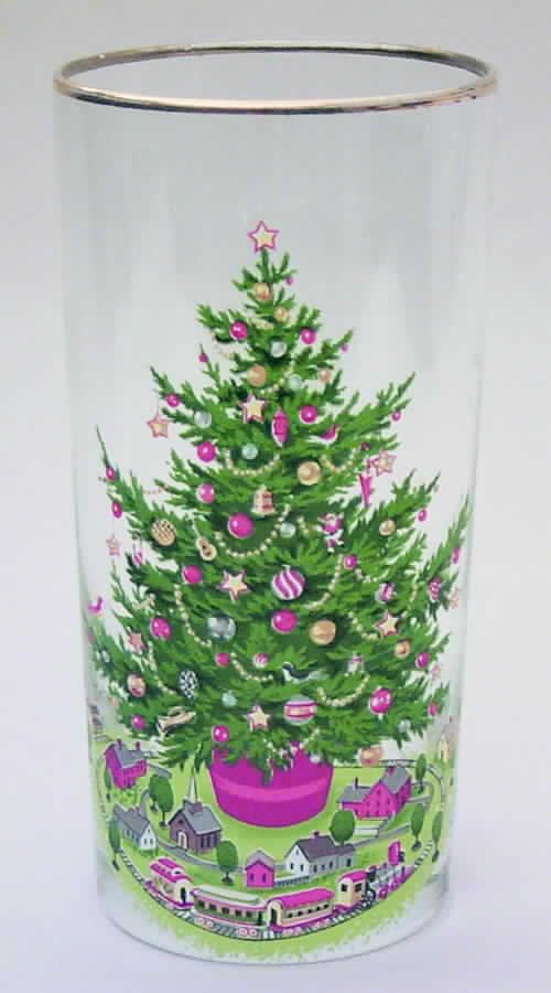 Christmas Heritage Glassware Tall Tumbler by Pfaltzgraff-1