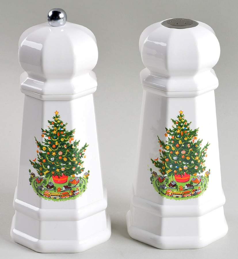 Christmas Heritage Salt Mill & Pepper Mill Set by Pfaltzgraff-1