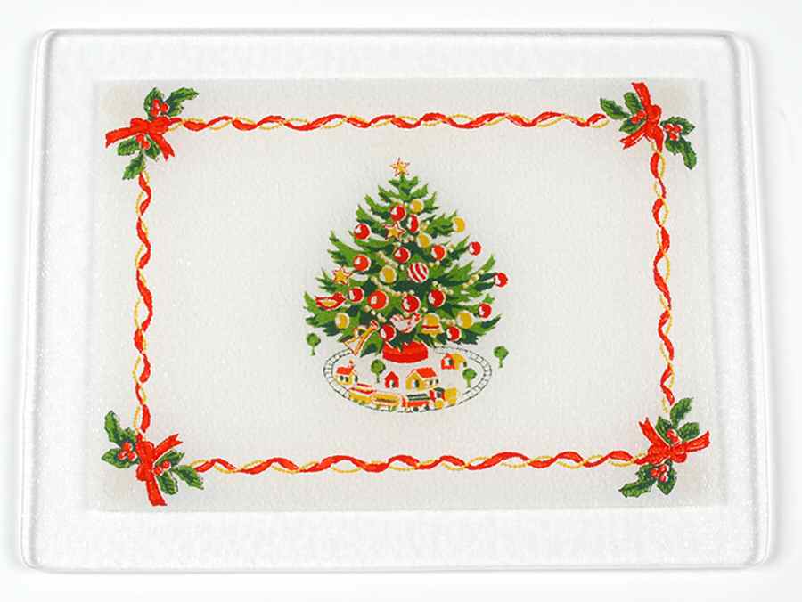 Christmas Heritage Rectangular Glassware Cutting Board by Pfaltzgraff-1