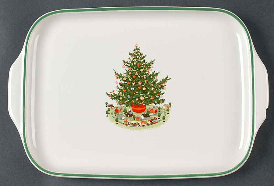 Christmas Heritage Handled Serving Tray by Pfaltzgraff-1