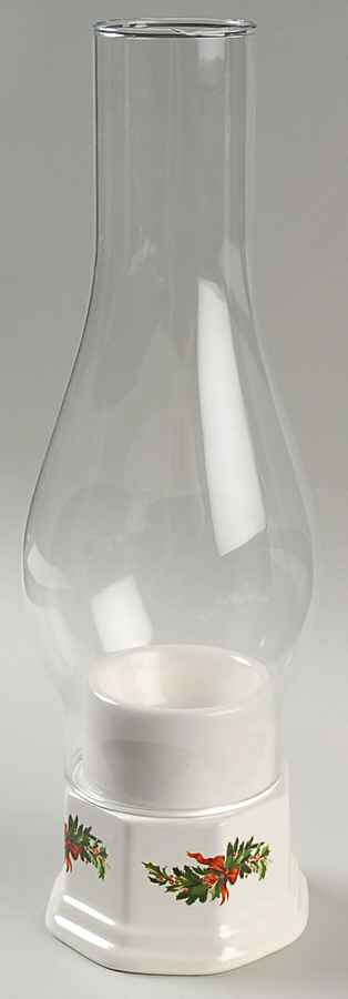 Christmas Heritage Hurricane Lamp & Globe by Pfaltzgraff-1