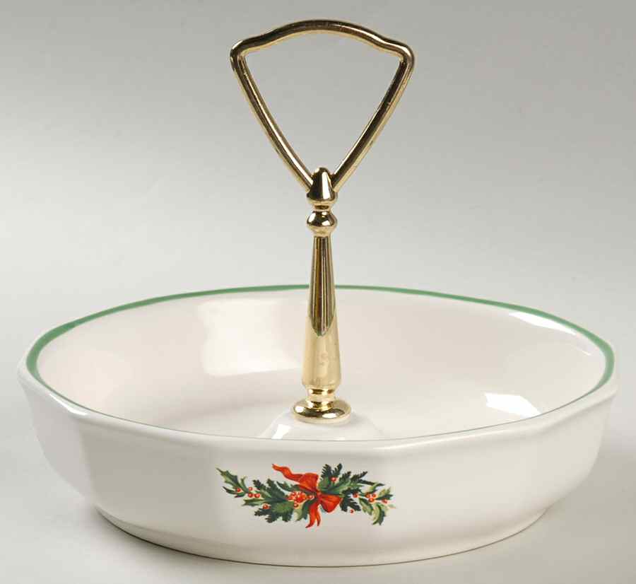 Christmas Heritage Handled Candy Dish by Pfaltzgraff-1
