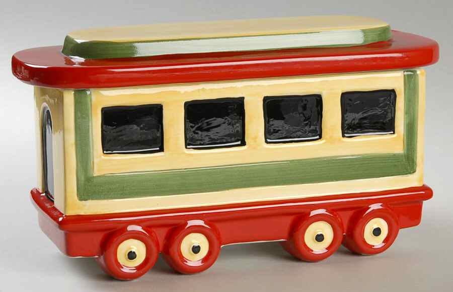 Christmas Heritage Passenger Car Candy Train W/Lid by Pfaltzgraff-1