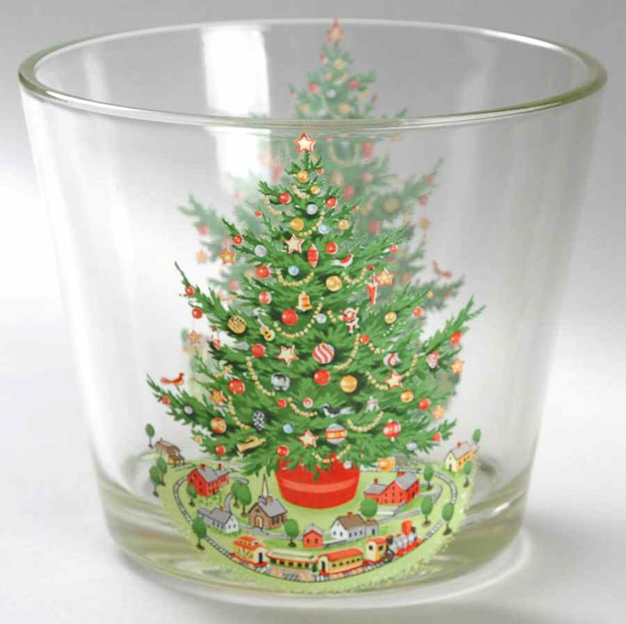 Christmas Heritage Glassware Ice Bucket by Pfaltzgraff-1