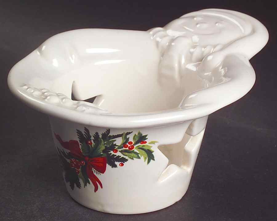 Christmas Heritage Snowman Votive Candleholder by Pfaltzgraff-1