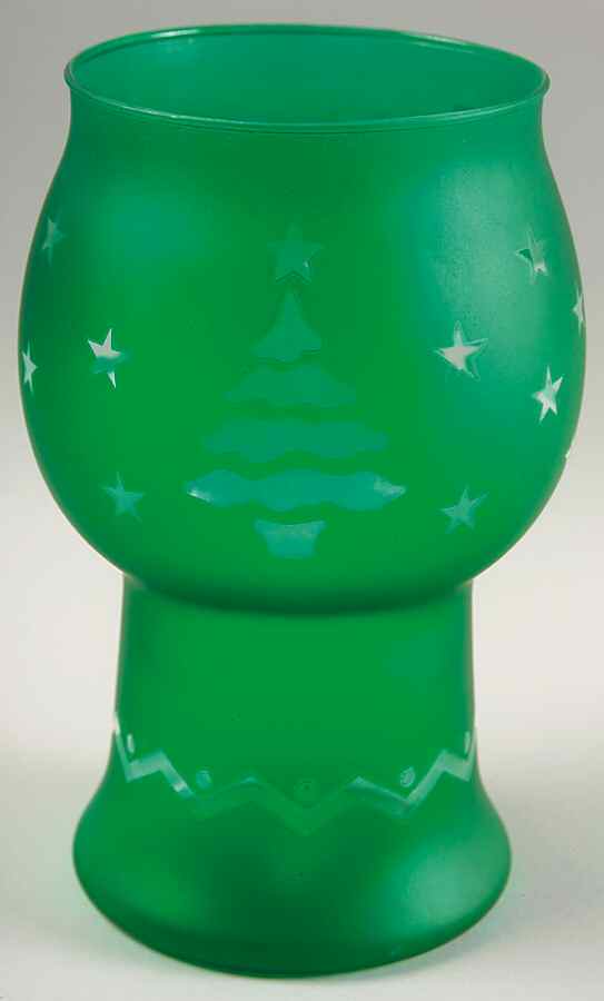 Christmas Heritage Glass Pillar Float Candleholder by Pfaltzgraff-1
