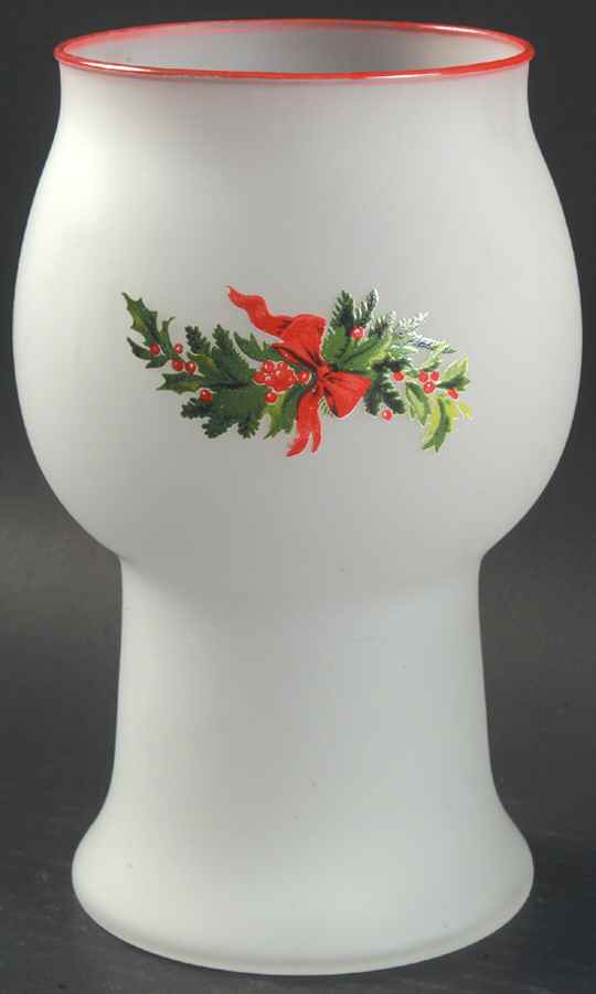 Christmas Heritage Glass Pillar Float Candleholder by Pfaltzgraff-1