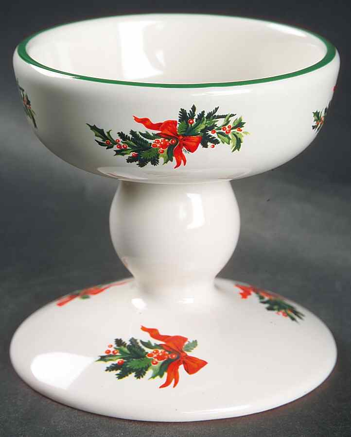 Christmas Heritage Pedestal Candlestick by Pfaltzgraff-1