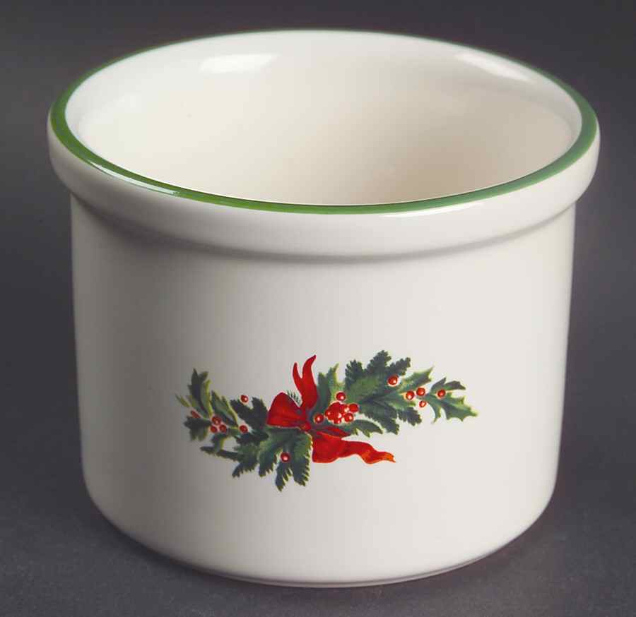 Christmas Heritage Open Cheese Crock by Pfaltzgraff-1
